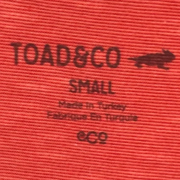 Toad & Co SS Windmere Dress W Sz. S Orange Cotton Pockets Beach Summer Resort - Picture 3 of 9